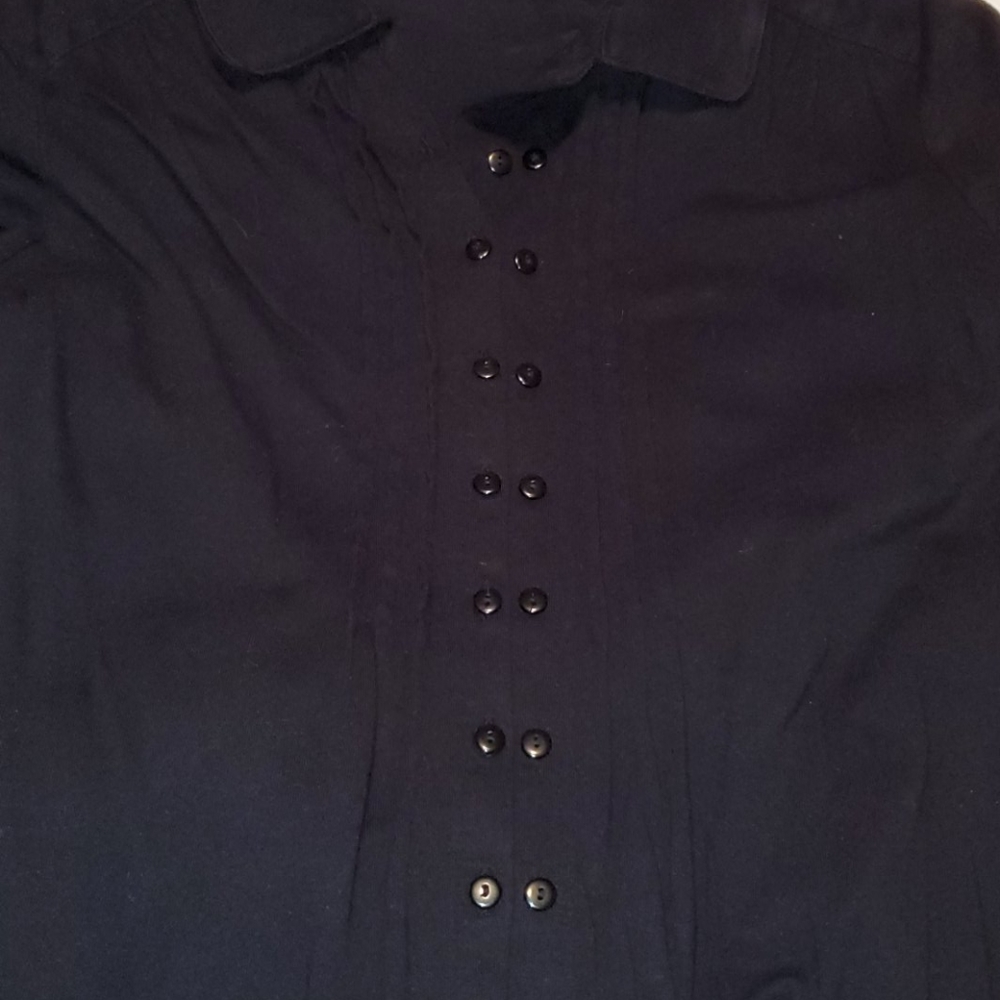 Style&Co. black tunic button up knit top
